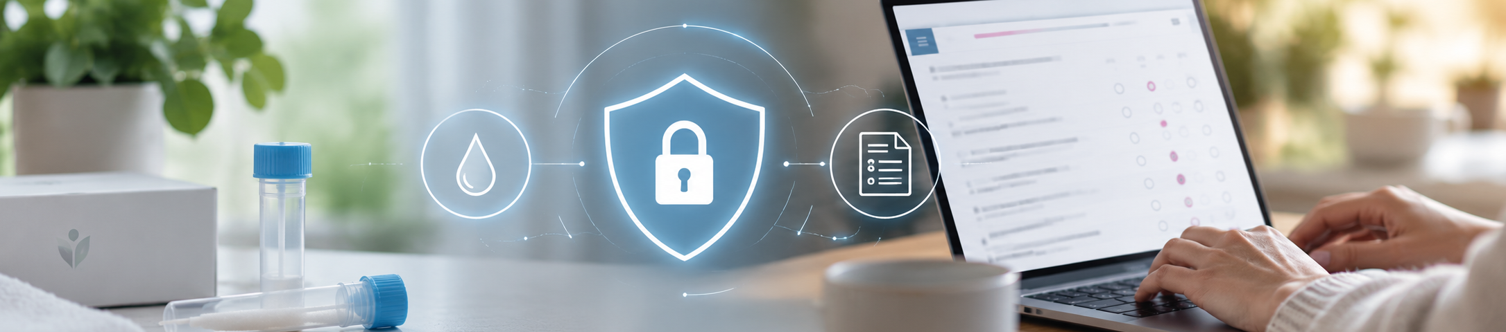 Secure handling of biomarker and questionnaire data