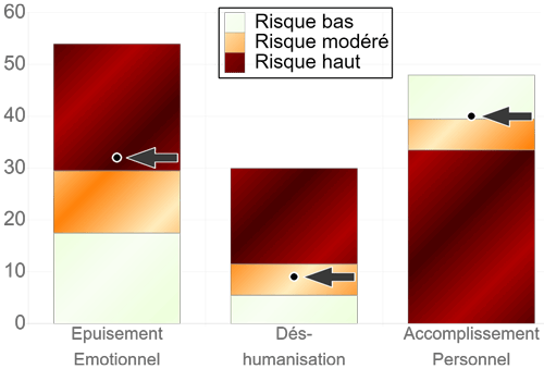 Informations sur le questionnaire de burnout issues du rapport Persometrics sur le stress