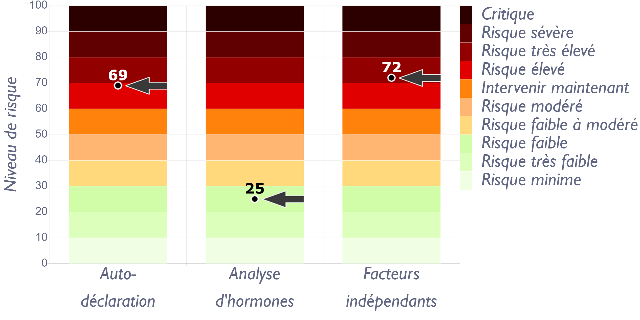 Exemple d’interprétation issue du rapport Persometrics sur le stress