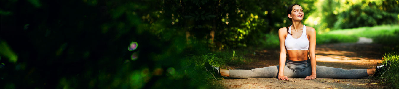 Woman exercising outdoors
