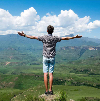 Man enjoying a great view